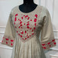 Sage Mist Floral Embroidered Poly Mull Chanderi A-Line Suit Set (RT1697)