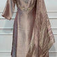 Mauve Elegance – Premium Benaras Straight Cut 3 Piece Suit Set (RT1698)
