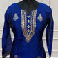 Royal Blue Heritage – Premium Benaras Straight Cut 3 Piece Suit Set (RT1700)