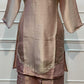 Mauve Royal Elegance – Premium Benaras Straight Cut 3 Piece Suit Set (RT1702)