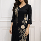 Black Chinon Hand magam work 3pc kurthi set 365