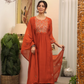 Mull Chanderi Embroidery 3pc Set With Heavy Floral Yoke
