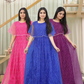 Women's Embellished Net A-Line Gown